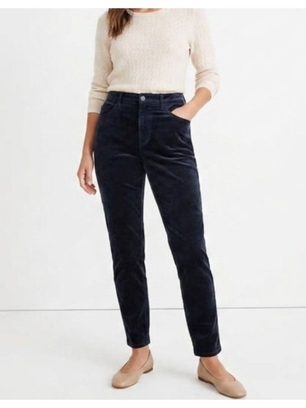 LOFT Ann Taylor Skinny Black Corduroy Pants size 31